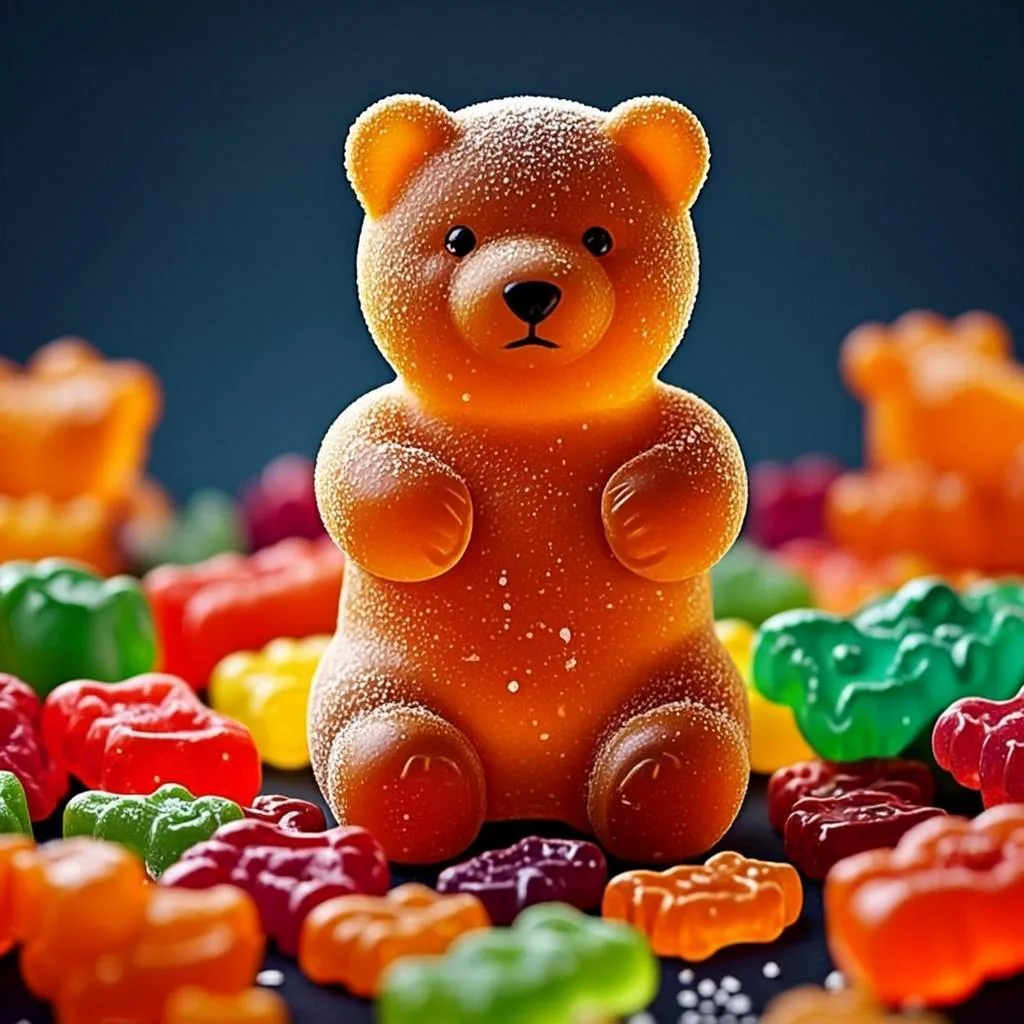 Ilustrasi orisinal AGAM69 bertema permen jelly warna-warni untuk game Sugar Rush